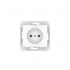 GLOSSA РОЗЕТКА без заземления, 16А, быстрозажимные клеммы, БЕЛЫЙ