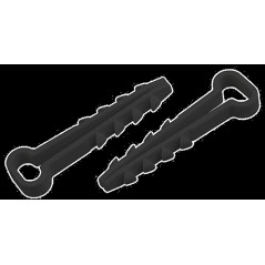 Дюбель-хомут для плоского кабеля 6-12 мм чёрный (50 штук) NO-225-209