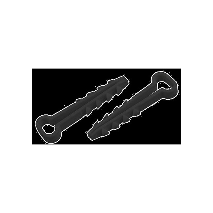 Дюбель-хомут для плоского кабеля 6-12 мм чёрный (50 штук) NO-225-209