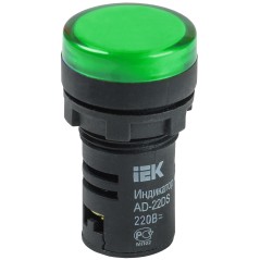 Лампа AD22DS LED матрица 22мм зеленая 24В AC/DC