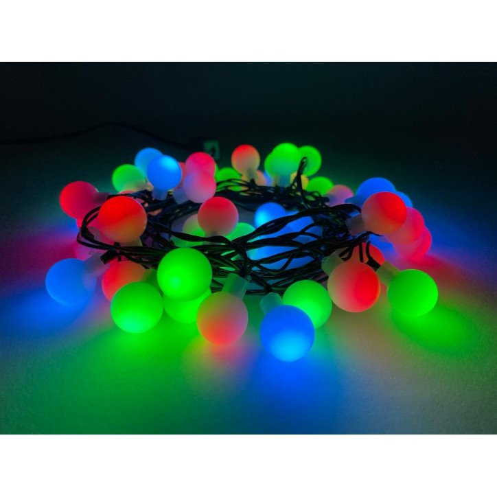 Гирлянда LED Нить Шарики d18мм, 5 м мультиколор, 220V ENIN - 18BM