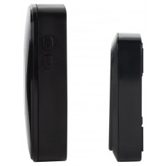 Звонок дверной беспроводной на батарейках 38 мелодий 180м IP20 с регулятором громкости и световой индикацией черный 3АА/А23 C88