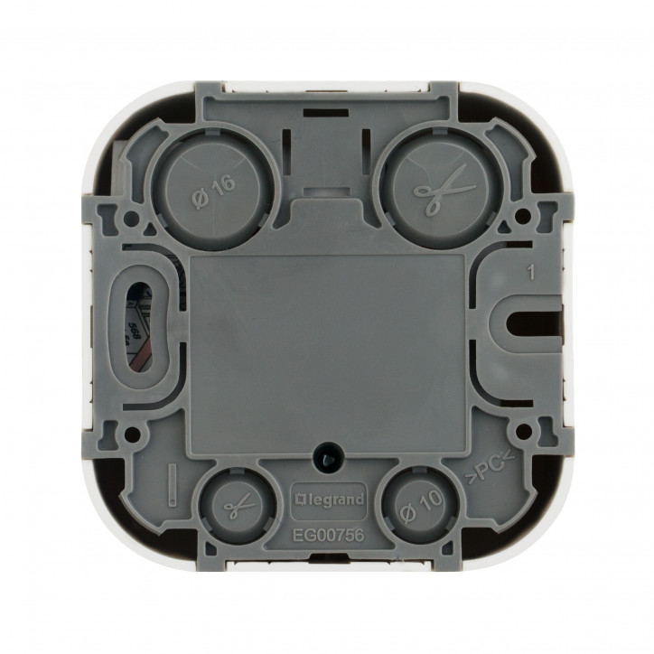 Quteo Адаптер для 1 или 2 розеток RJ45 Keystone белый наружный