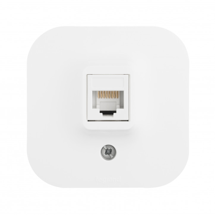 Quteo Розетка компьютерная RJ45 категория 5е UTP наружная белая