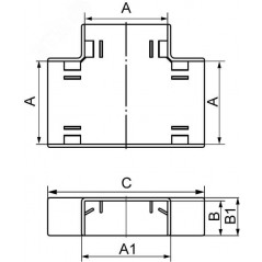 Угол плоский Т-образный IM 50x20 In-liner