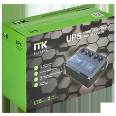 ITK ELECTRA LT5 ИБП Линейно-интерактивный 600ВА/360Вт однофазный с LCD дисплеем с АКБ 1х7AH 5 розеток Schuko