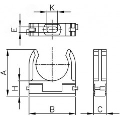 Держатель-клипса быстрого монтажа диаметр 20 мм