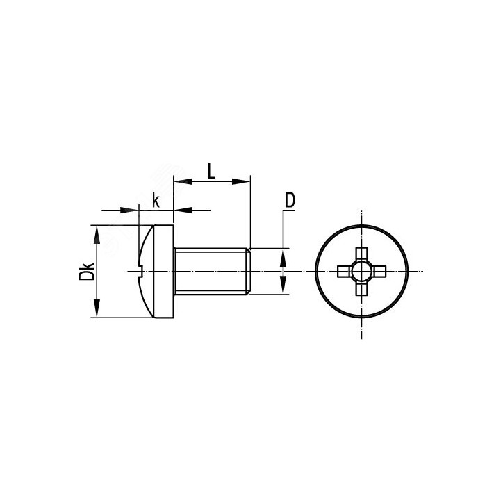 Винт полуцилиндрическая головка М6х20 нержавеющая сталь AISI 316L Винт полуцилиндрическая головка М6х20 нержавеющая сталь AISI 316L