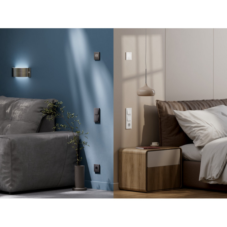 ATLASDESIGN SMART 2-кл. ВЫКЛЮЧАТЕЛЬ с подсв., Zigbee, сх.5, L+N, 10А, мех., КАРБОН ATLASDESIGN SMART 2-кл. ВЫКЛЮЧАТЕЛЬ с подсв., Zigbee, сх.5, L+N, 10А, мех., КАРБОН