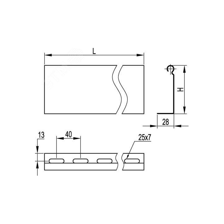 Перегородка SEP L2000 H50 Перегородка SEP L2000 H50