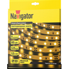 Лента светодиодная NLS-3528Y60-4.8-IP20-12V R5