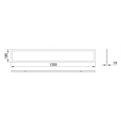 Светильник светодиодный ДВО/ДПО SPO-7-72-6K-P (4) 72Вт 6500К 6840Лм IP40 1200x180 призма с проводом