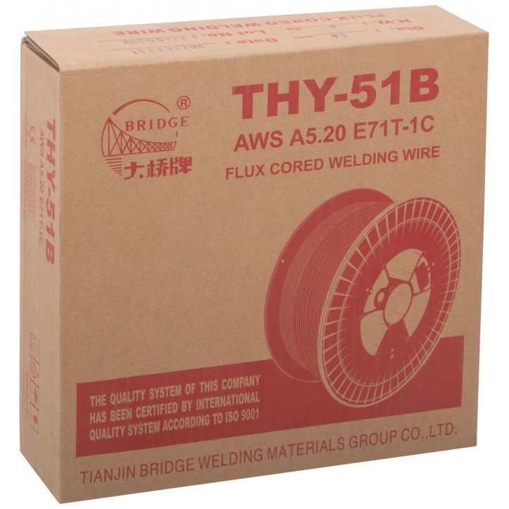 Проволока сварочная флюсовая THY-51B 0.8 мм (катушка 5 кг) Проволока сварочная флюсовая THY-51B 0.8 мм (катушка 5 кг)