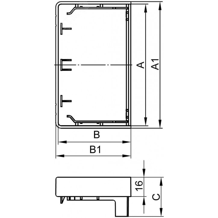 Заглушка для кабель-канала 80x40 торцевая LАN In-liner Заглушка для кабель-канала 80x40 торцевая LАN In-liner