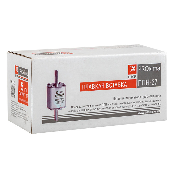 Плавкая вставка ППН-37 400/80А габарит 2 PROxima Плавкая вставка ППН-37 400/80А габарит 2 PROxima