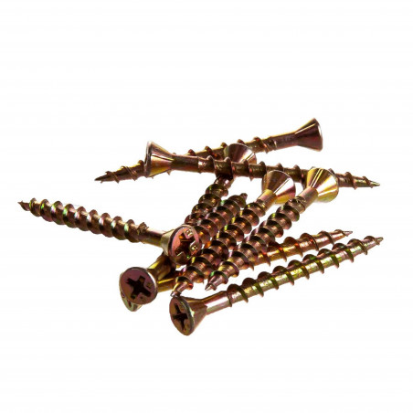 Саморез по дереву HOBAU 4.2x45 финишный потайная голова желтопассивированный (45 шт.)