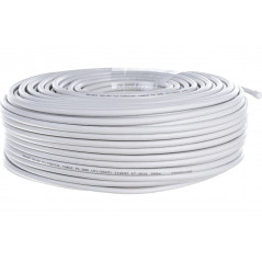 Кабель коаксиальный RG-6U+Cu, 75 Ом, Cu/Al/Cu, 75%, бухта 100 м, белый, REXANT
