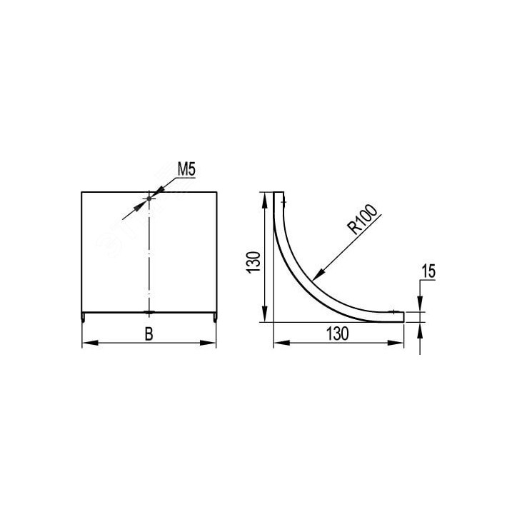 Крышка на угол CS-90 вертикальный внутренний основание 100мм