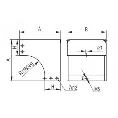 Угол CDV 90 вертикальный внешний 300/80 в комплекте с крепежными элементами и соединительными пластинами