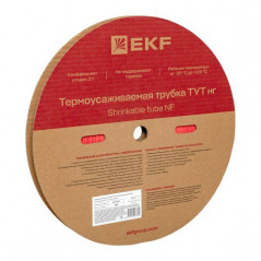 Трубка термоусаживаемая ТУТ нг 10/5 красная рулон PROxima