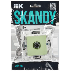 SKANDY Розетка TV проходная SK-A17G мятный IEK