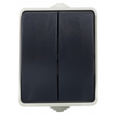 ФОРС Выключатель двухклавишный наружный IP54