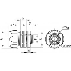Переходник армированная труба-коробка 25мм IP65 1дюйм