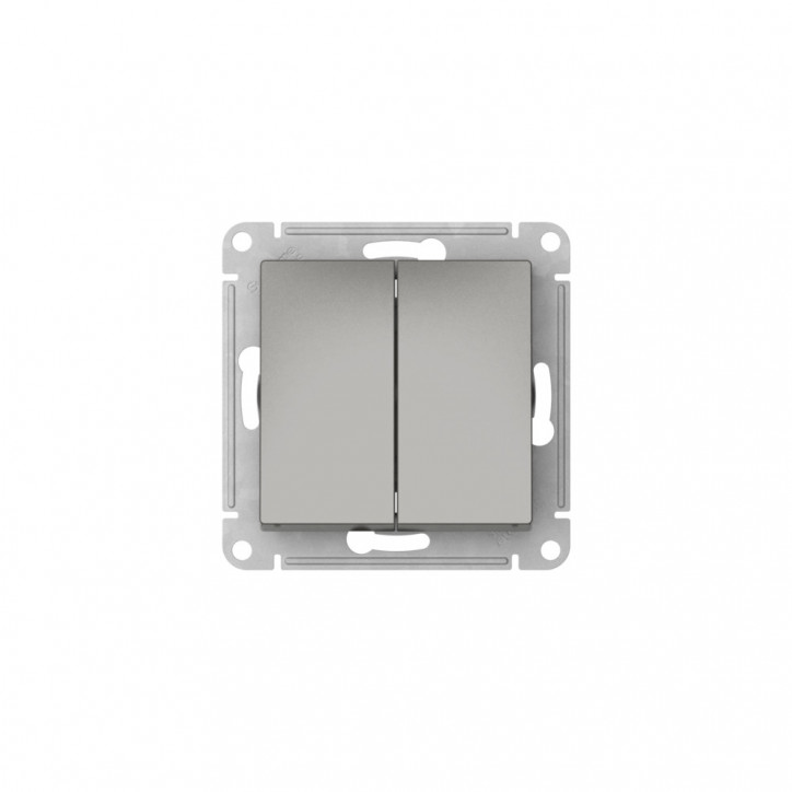 ATLASDESIGN 2-клавишный ВЫКЛЮЧАТЕЛЬ, сх.5, 10АХ, быстрозажимные клеммы, СТАЛЬ ATLASDESIGN 2-клавишный ВЫКЛЮЧАТЕЛЬ, сх.5, 10АХ, быстрозажимные клеммы, СТАЛЬ