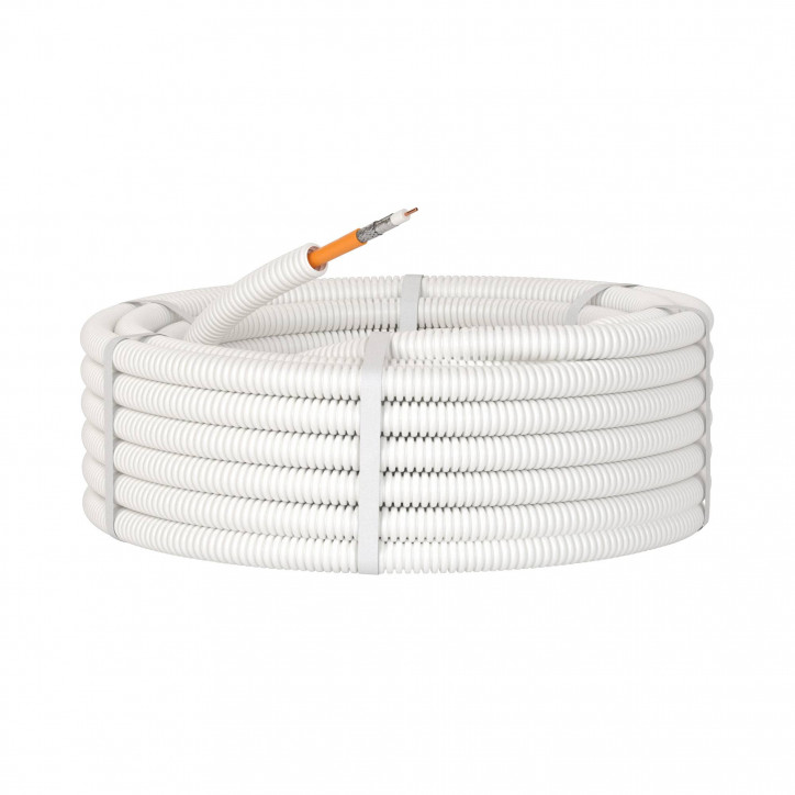 Элетротруба из ПЛЛ не содержит галогенов гибкая гофрированная д.20мм цвет белый с SAT нг(А)-HF 50м Элетротруба из ПЛЛ не содержит галогенов гибкая гофрированная д.20мм цвет белый с SAT нг(А)-HF 50м