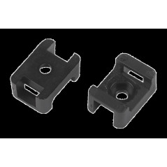 Площадка с монтажным отверстием под хомуты 22х16 мм М4 чёрная 50 штук NO-225-306