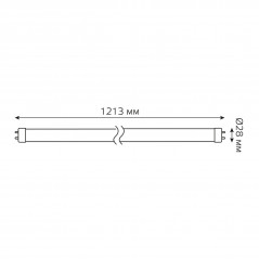 Лампа Gauss Elementary T8 20W 1560lm 4000K G13 1200mm стекло LED 1/30