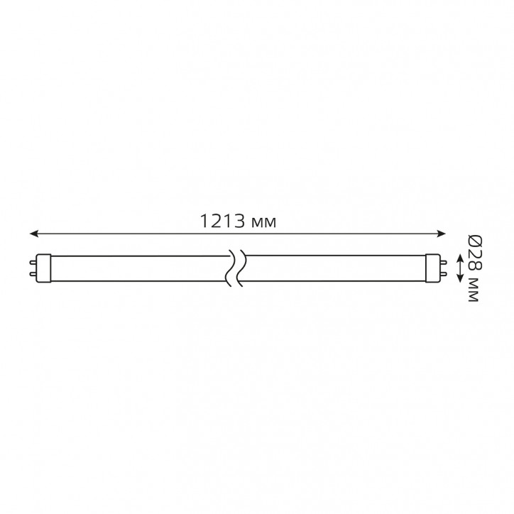 Лампа Gauss Elementary T8 20W 1560lm 4000K G13 1200mm стекло LED 1/30
