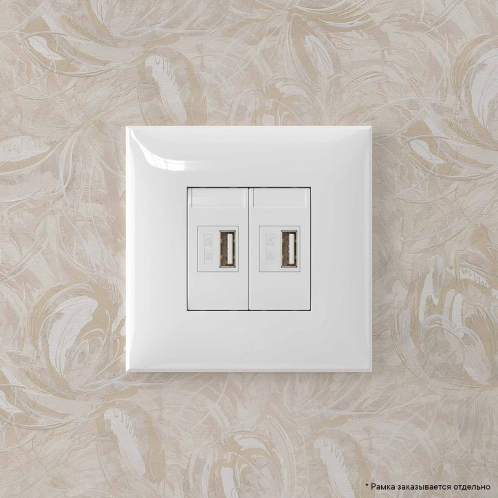 Avanti USB зарядное устройство в стену, ''Белое облако'' Avanti USB зарядное устройство в стену, ''Белое облако''