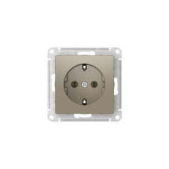 ATLASDESIGN РОЗЕТКА с заземлением, 16А, быстрозажимные клеммы, ШАМПАНЬ