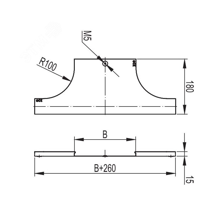 Крышка на ответвитель DL осн.50 в комплекте с метизами и пластинами PTCE Крышка на ответвитель DL осн.50 в комплекте с метизами и пластинами PTCE