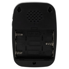 Звонок дверной беспроводной на батарейках 38 мелодий 180м IP20 с регулятором громкости и световой индикацией черный 3АА/А23 C88