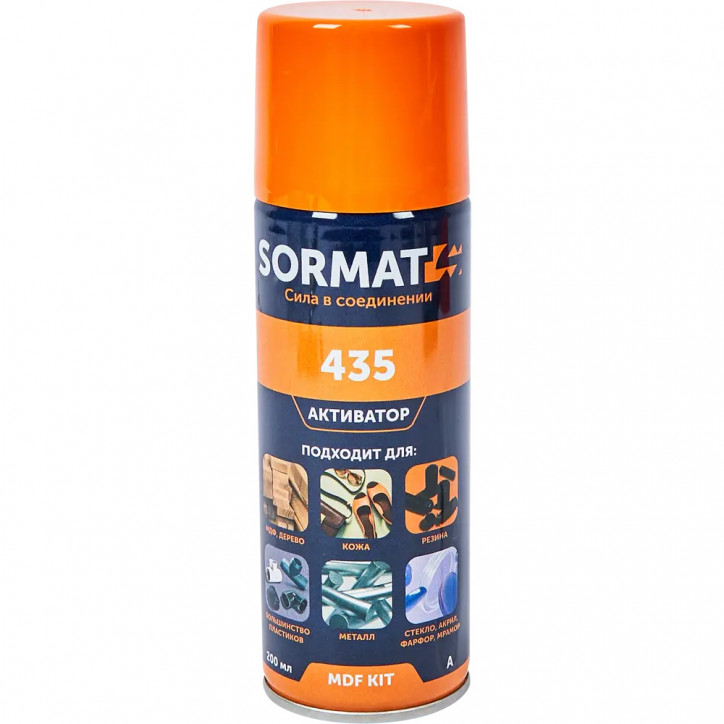 Набор универсальный супер-клей Sormat MDF Kit клей 35 г. + активатор 200 мл.
