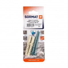 Шуруп по дереву 6х80 c дюбелем NAT 8L (2 шт)