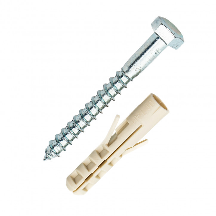 Шуруп по дереву 8х70 с дюбелем NAT 10 (2 шт)