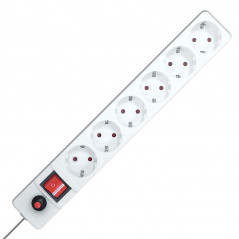 Сетевой фильтр ПВС 3х0.75 белый 3м