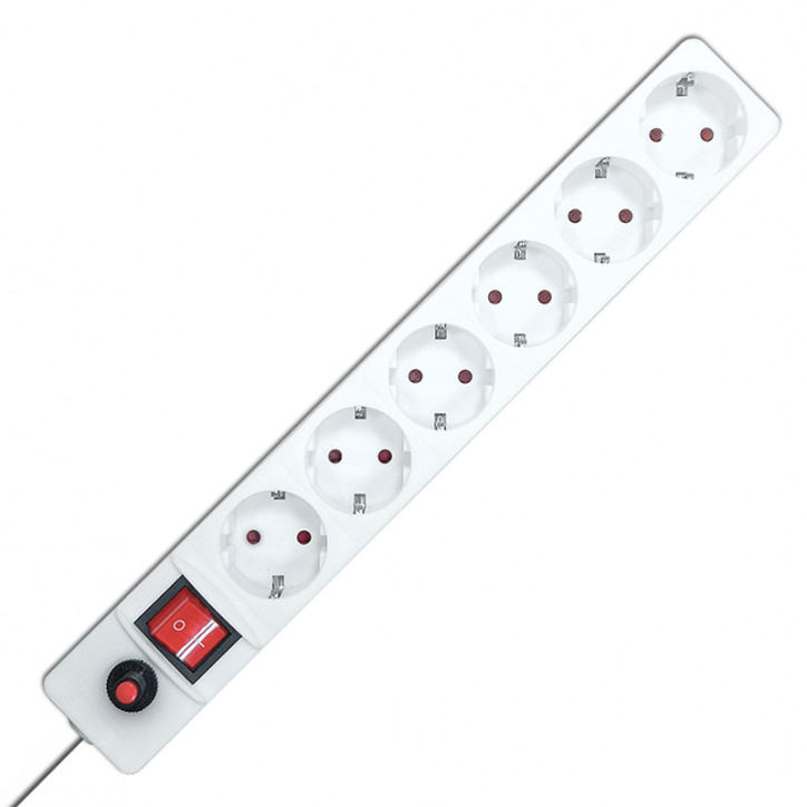 Сетевой фильтр ПВС 3х0.75 белый 3м