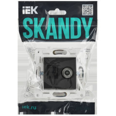 SKANDY Розетка двойная TV+RJ45 кат.5E SK-A14T титан IEK