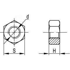 Гайка белого цвета М8 INOX