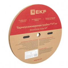 Трубка термоусаживаемая ТУТ нг 8/4 черная рулон PROxima