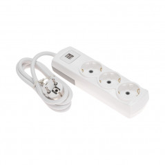 Удлинитель PREMIUM 3 гнезда, 1,5 м, 3х1,5 мм2, с/з, 2 USB, белый