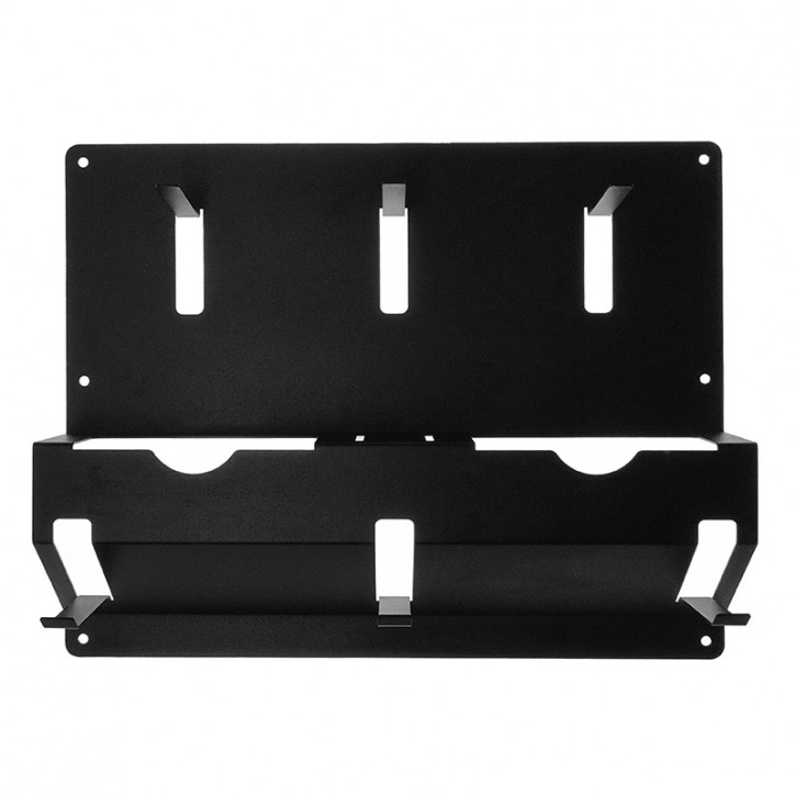 Держатель для угловых шлифмашинок и отрезных дисков, настенный, с крючками, черный