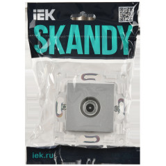SKANDY Розетка TV проходная SK-A17S серебряный IEK