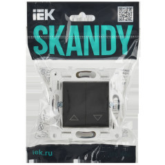 SKANDY Выключатель жалюзи 10А SK-V12T титан IEK