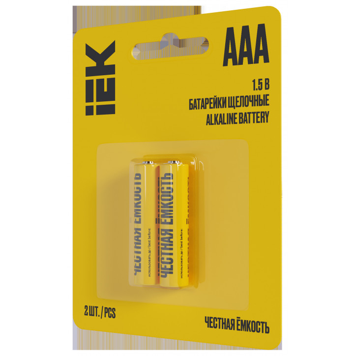 Батарейка щелочная Alkaline LR03/AAA (2шт/блистер) IEK Батарейка щелочная Alkaline LR03/AAA (2шт/блистер) IEK