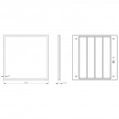 Светильник светодиодный ДВО/ДПО 50Вт с равномерной засветкой матовый 6500K 5000Лм «1% IP40 595x595 S